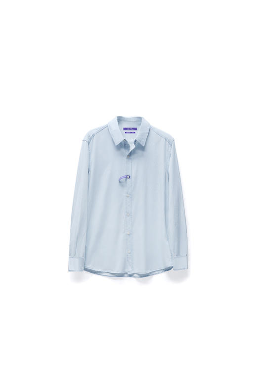 【3x-549V314】紫标系列！男子羔品质商务休闲牛仔长袖衬衫！！ 商品图4