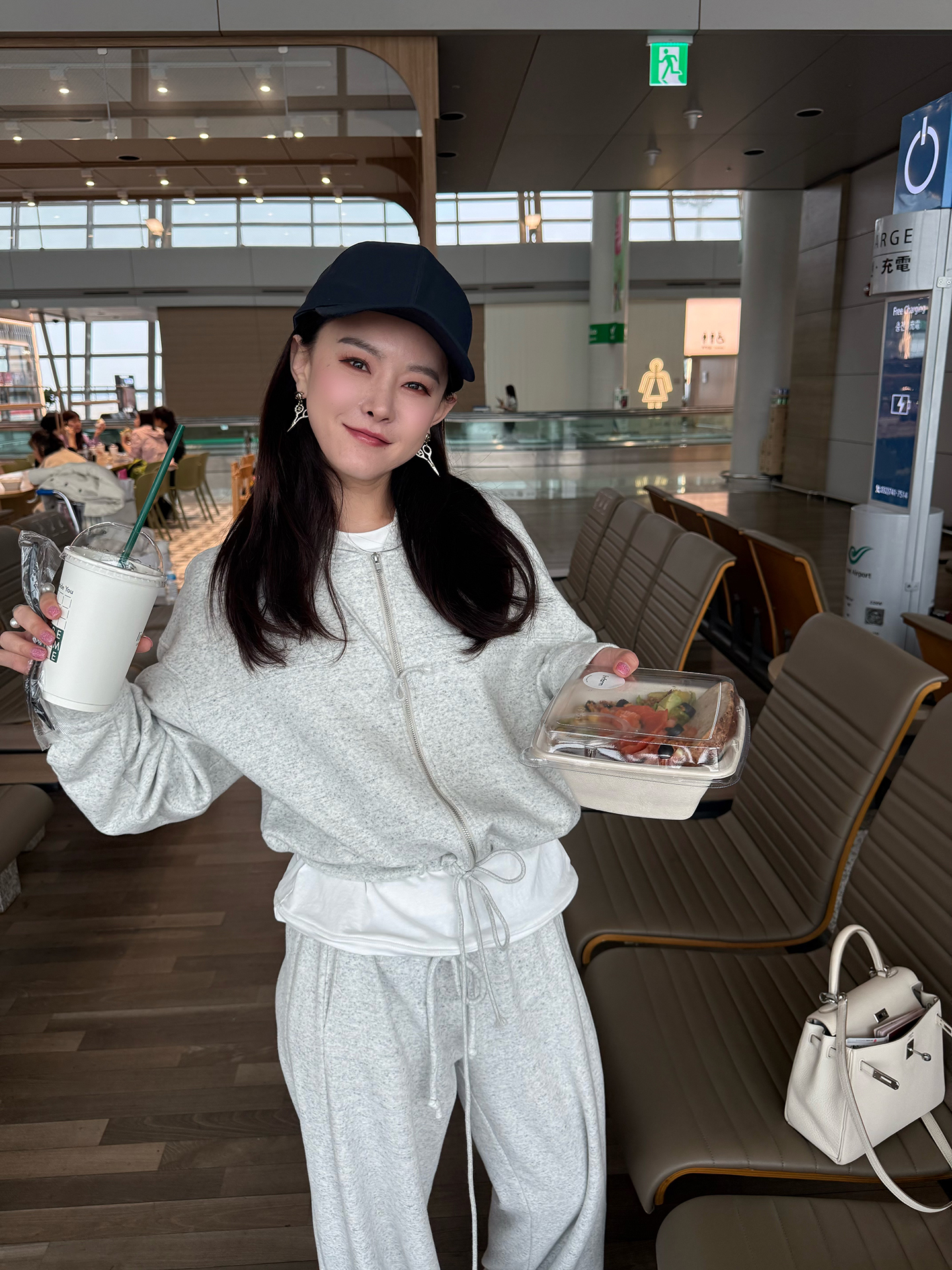 DUO智仙生 sportique芝麻灰柔柔运动帽衫和长裤