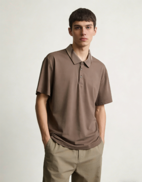 G2000男装SS26商场新款丝光棉舒适休闲短袖POLO衫61143038