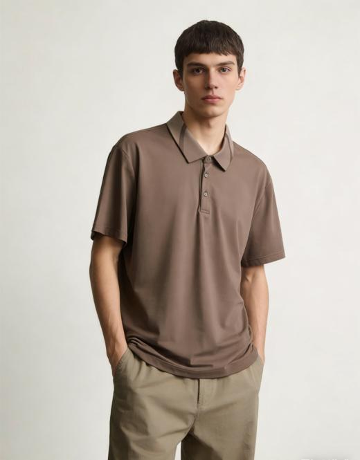 G2000男装SS26商场新款丝光棉舒适休闲短袖POLO衫61143038 商品图0