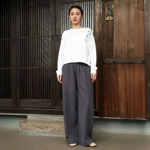 （3-5天发货） 苎麻棉阔腿裤 商品图0