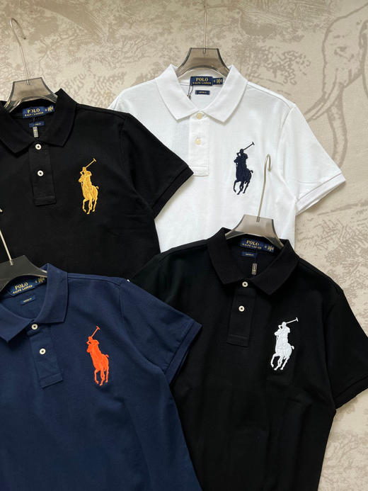 点此购买 拉夫劳伦夏季男女款大马球LOGO图案立体刺绣网眼棉翻领短袖Polo衫 ggd 342645 商品图12