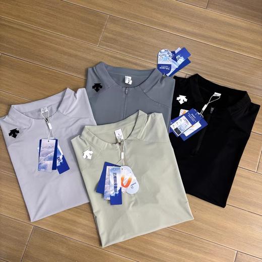 F031830简洁大方穿脱方便纯色吸湿排汗透气休闲套头短袖Polo衫 商品图0