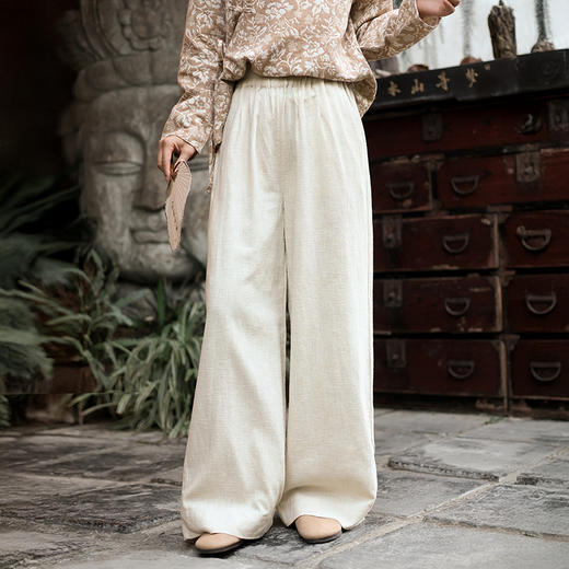 （3-5天发货） 苎麻棉阔腿裤 商品图9