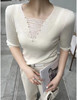 原单重工珍珠V领设计感针织上衣 商品缩略图4