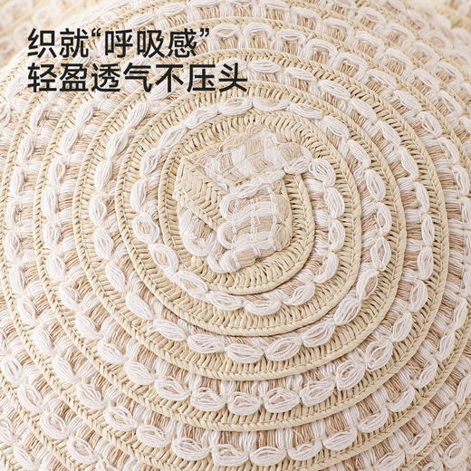 【商场同款】英氏儿童帽子女童草帽夏季度假旅游休闲遮阳帽 商品图1