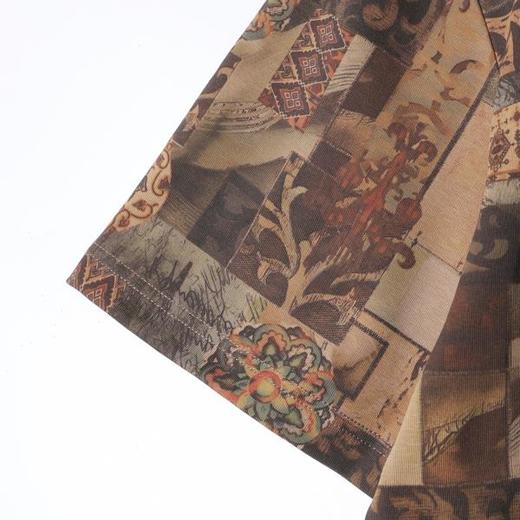 26T222SDSA男装2026新款高贵轻奢美式复古撞色圆领短袖T恤百搭宽松上衣 商品图4