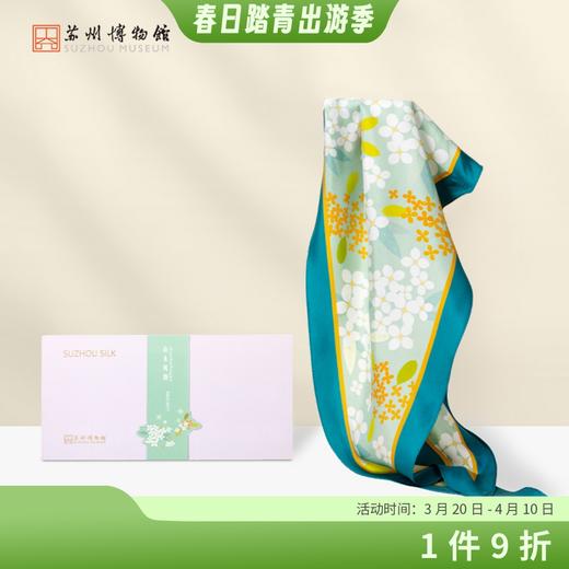 苏州博物馆 山水风物菱形丝巾 商品图0