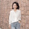 西子/清荷醋酸经典气质荷叶边领静奢风设计感白色衬衣/SYHY0258 商品缩略图2