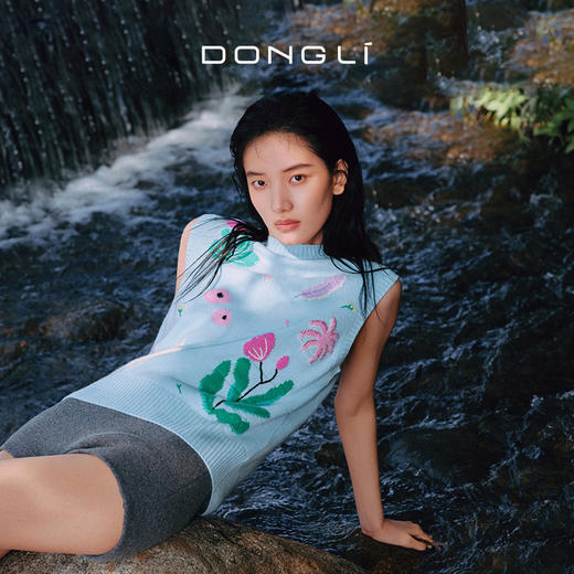 东黎 • 万物复苏  猫猫花园 山羊绒女士春季手绣钉珠马甲 6224 商品图0