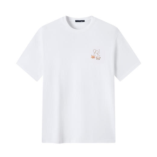 GXG男装【100%棉】26夏季时尚卡通动物钥匙扣圆领休闲男式短袖T恤K&C 商品图6