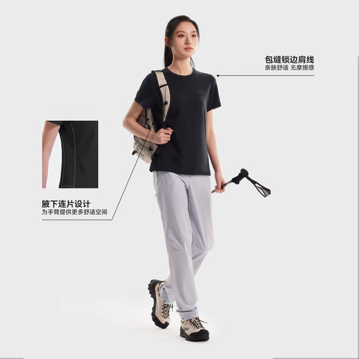 【P系列】伯希和户外短袖T恤女新款POLARTEC DELTA抑菌徒步上衣男 商品图4