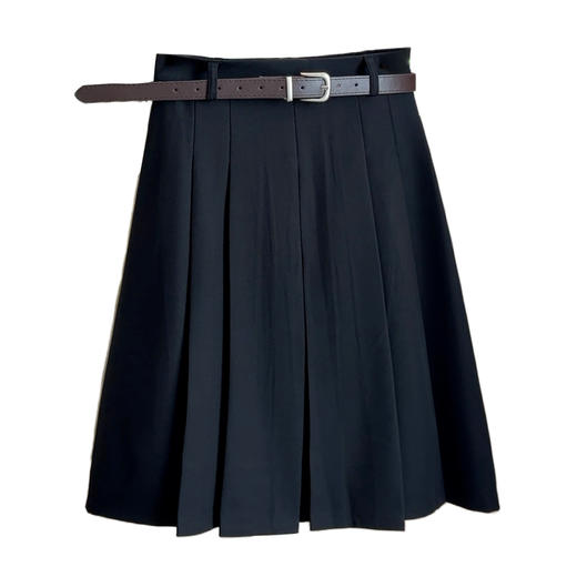 百褶半身裙送腰带！韩系学院风！2026女春夏新款高腰显瘦百搭遮肚子西装中裙！ 商品图4