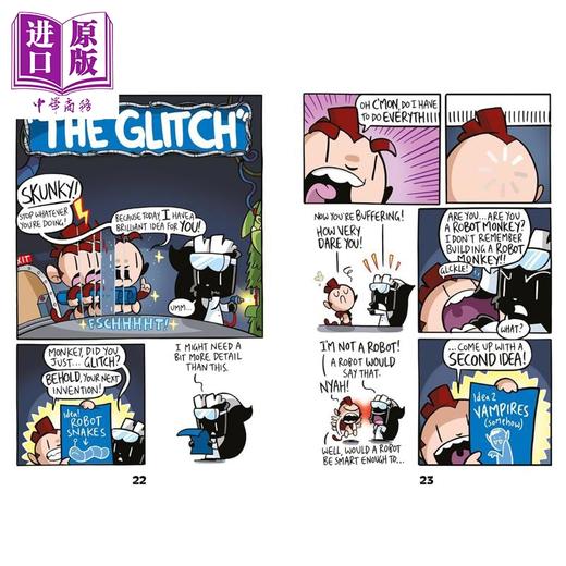 预售 【中商原版】兔子大战猴子Bunny vs Monkey 1-11 共11册 英文原版 儿童漫画故事书 幽默搞笑故事集 7-9岁英语读物 Jamie Smart 商品图1