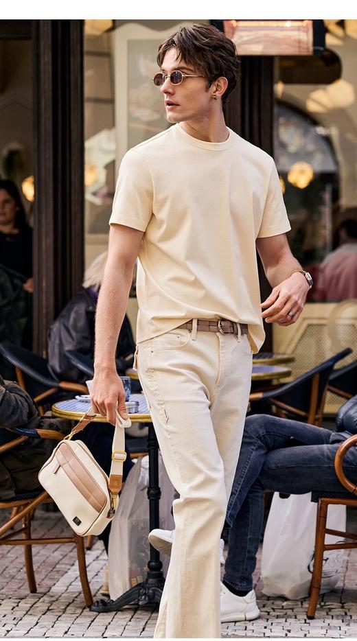 二店y 新疆棉600g重磅美式纯棉情侣款短袖T恤 商品图14