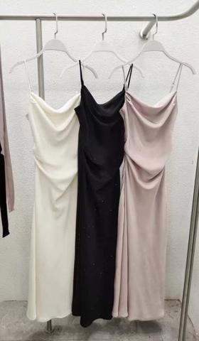 【门店同款】ENJOY夏季智性-亮片荡领吊带裙 158093382