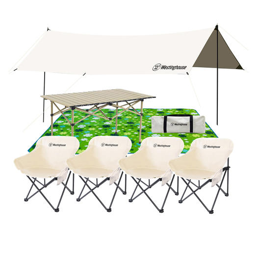 Westinghouse西屋户外豪享天幕+一桌四椅+野餐垫七件套装Max【MN20C】 商品图6