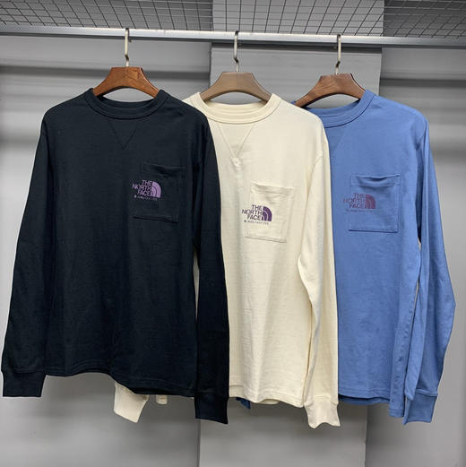 日单北面紫标口袋卫衣打底衫长袖 商品图0