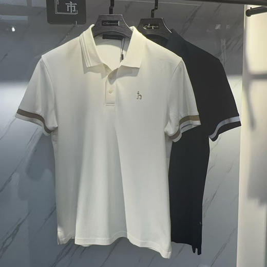 男装夏季新款简约时尚T恤男士休闲翻领短袖polo衫   XLM-CM8687150 商品图3