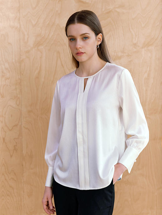 【桑蚕丝套头衬衫】26年春夏女士90桑蚕丝薄款直筒真丝上衣 商品图1