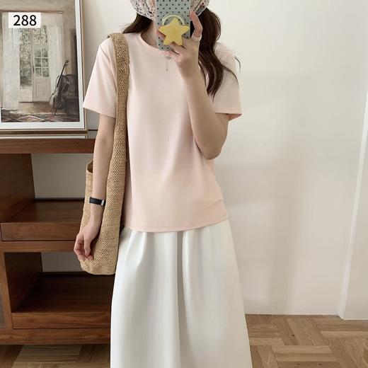 骆柒柒〈夏日薄荷T〉莱赛尔混纺面料丝滑有光泽 柔软亲肤自带凉感 舒适品质百搭时尚并存 商品图5