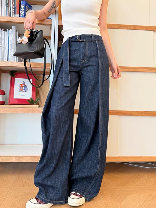 罗意威 新款腰带阔腿牛仔裤 商品图5