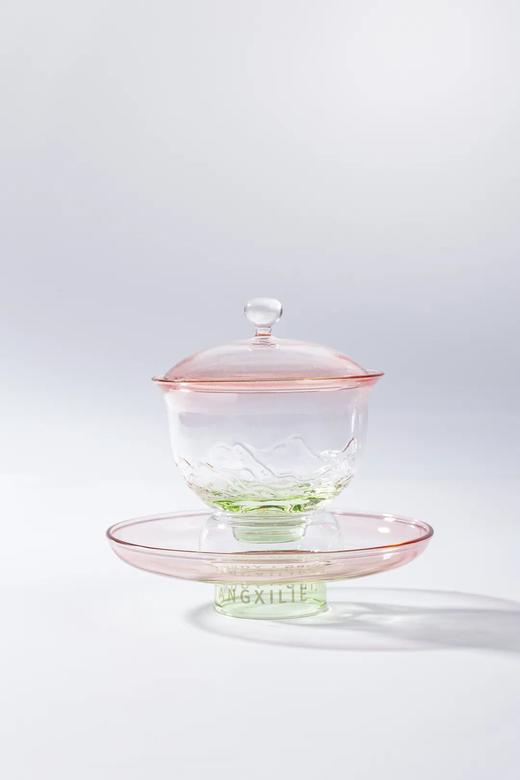 西泠有美堂·湖山雅集琉璃茶器套组 ， 手工吹制的通透琉璃，杯身精致山水纹【G】 商品图6