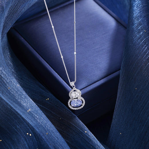 子佩集【紫气福来】S925银套链【YL-7561】时尚锆石葫芦项链2509 商品图0