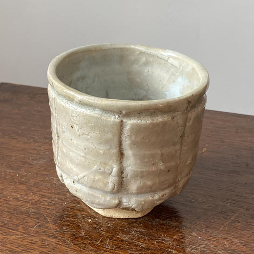 日本中古粗陶手作器皿 带签章 X1504 商品图1