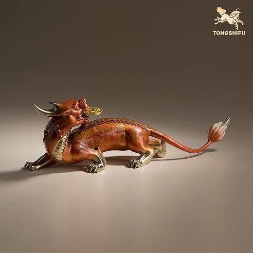 铜师傅《貔貅回首 一切都有》招财客厅铜貔貅摆件 办公室装饰品 商品图4