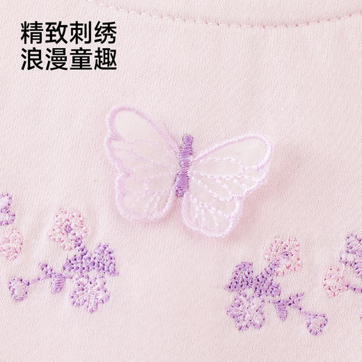 【商场同款】英氏夏季新品女宝宝短袖上衣女童宽松小飞袖圆领小衫 商品图3