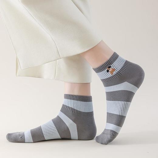 【ins风2026春夏季女士短筒运动袜】潮袜吸汗透气舒适可爱卡通刺绣棉袜 商品图2