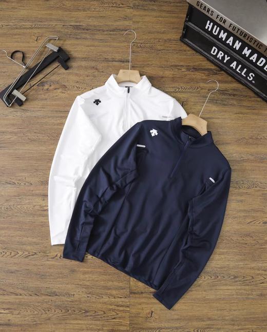 F031857新款户外运动半拉链立领空气层速干情侣款运动卫衣 商品图1