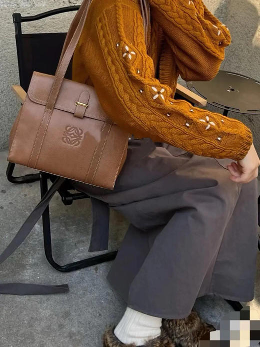 罗意威 中古 棕色 牛皮 单肩包 商品图3