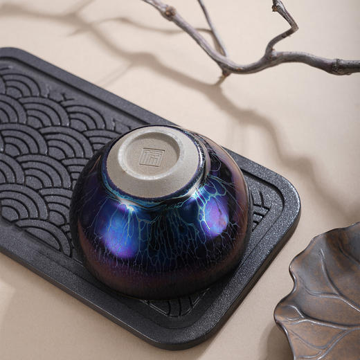 子佩集【福海鱼莲】S990银摆件【YSYCJ006】茶具品茗杯茶杯原创作品蓝色花丝莲花金鱼2509 商品图6