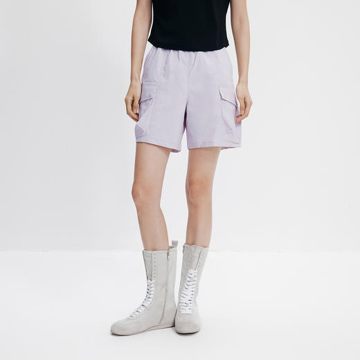 森马休闲裤女夏季防晒凉感肌理直筒短裤宽松酷飒风女生户外工装裤 商品图2