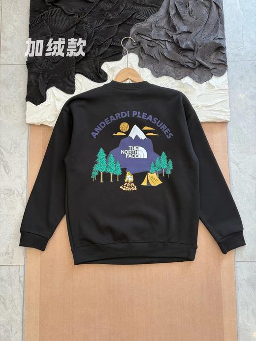 F031840新款百搭时尚日系复古趣味印花圆领加绒套头卫衣 商品图3