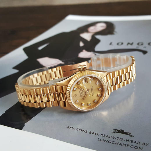 【95新】ROLEX 劳力士69198天文台认证自动机械机芯日期显示26MM（女款）日志型系列18K黄金010326TJ03 商品图4