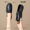 ZHR软底妈妈鞋一脚蹬乐福鞋2025夏新款平底百搭小皮鞋黑色工作鞋 商品缩略图3