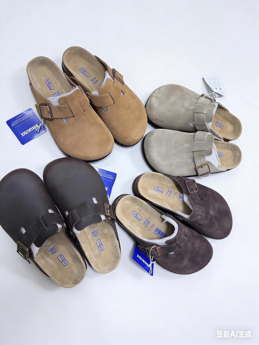 勃肯鞋。 浅棕。  浅灰。  深棕油蜡皮。 深咖/深棕麂皮。自己备注号码颜色 商品图2