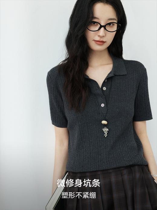 夏日老钱真丝羊绒短袖毛衫 FCG1WST047 商品图1