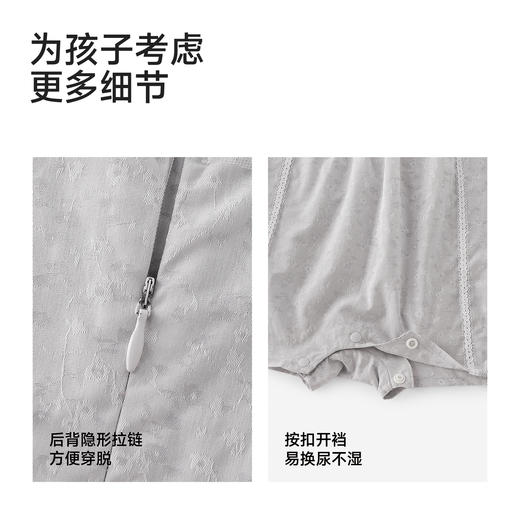 【商场同款】英氏婴儿连体衣夏季新款女宝短袖哈衣宝宝纯棉爬服 商品图4