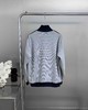 F031809刺绣三条杠织带撞色螺纹拼接复古休闲华夫格立领开衫外套 商品缩略图14
