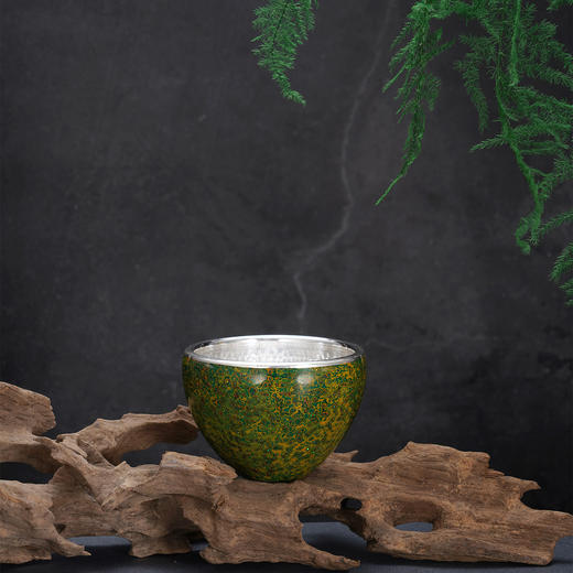 子佩集【波澜妙趣】S999银摆件【CHABEI0001058】茶具品茗杯锤纹原创作品2509 商品图4