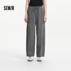 森马休闲裤女夏分割宽松弧形长裤女生显瘦百搭简约慵懒时尚弯刀裤 商品缩略图0