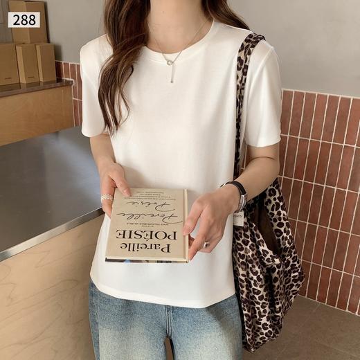 骆柒柒〈夏日薄荷T〉莱赛尔混纺面料丝滑有光泽 柔软亲肤自带凉感 舒适品质百搭时尚并存 商品图6