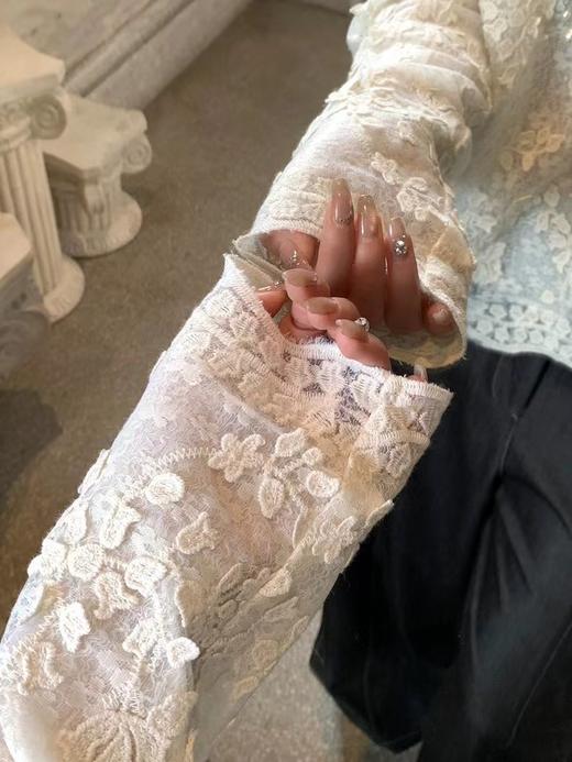 F031859春季新款重工刺绣闪片立体水溶蕾丝新中式衬衫 商品图11