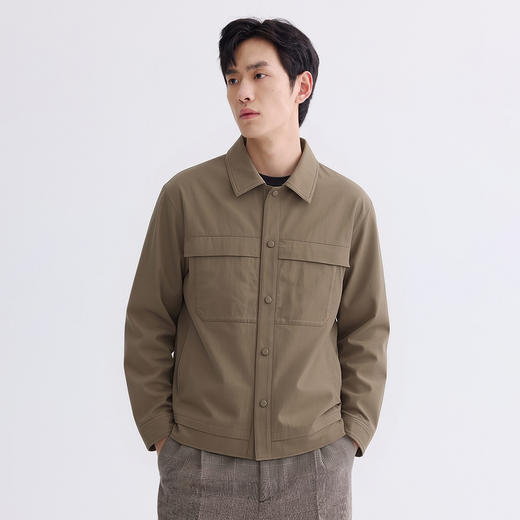 GXG男装26春季简约百搭工装休闲双贴大口袋舒适透气男式翻领夹克K&C 商品图2