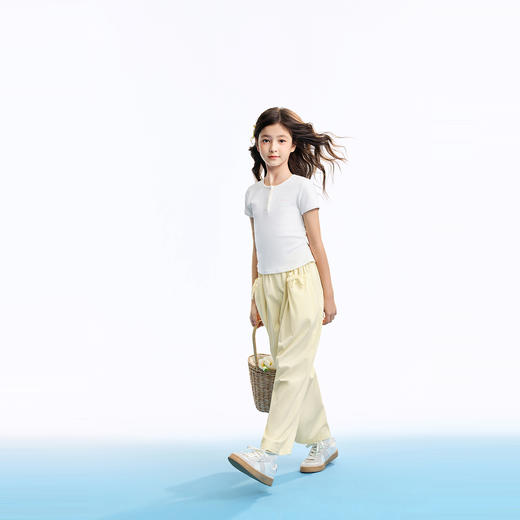 女童全腰梭织单裤夏季新款安奈儿童装EG626600 商品图6