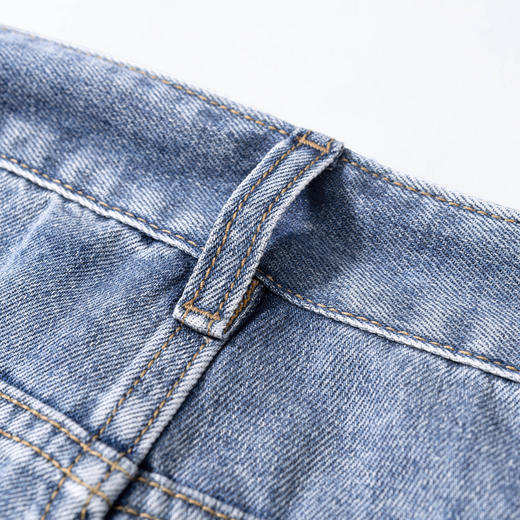 【含棉】圣得西牛仔裤男款2026新款春季休闲百搭宽松直筒水洗长裤 商品图12